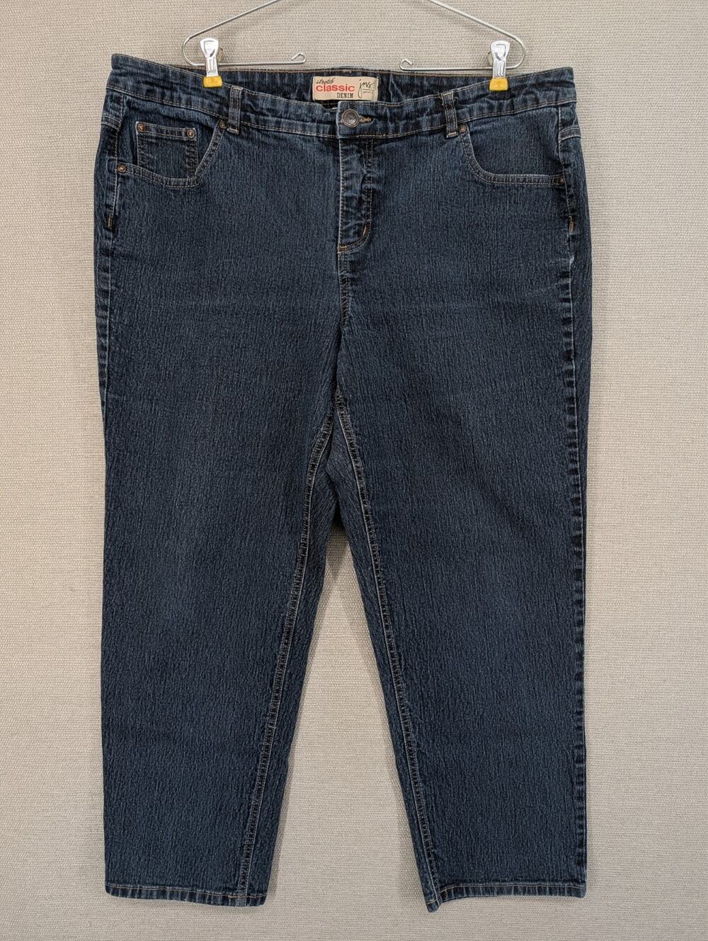 Just My Size JMS Blue Jeans 22W Short Stretch Tapered
